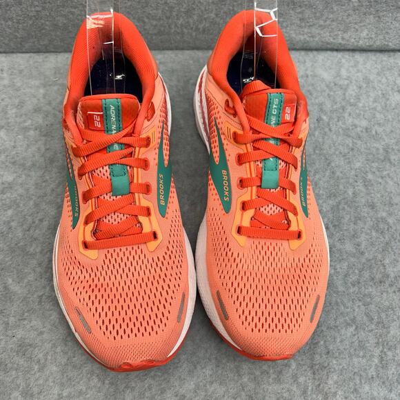 Brooks Womens Adrenaline GTS 22 1203531B680 Coral Bay Running Shoes Sneaker Sz 9 - Picture 8 of 13
